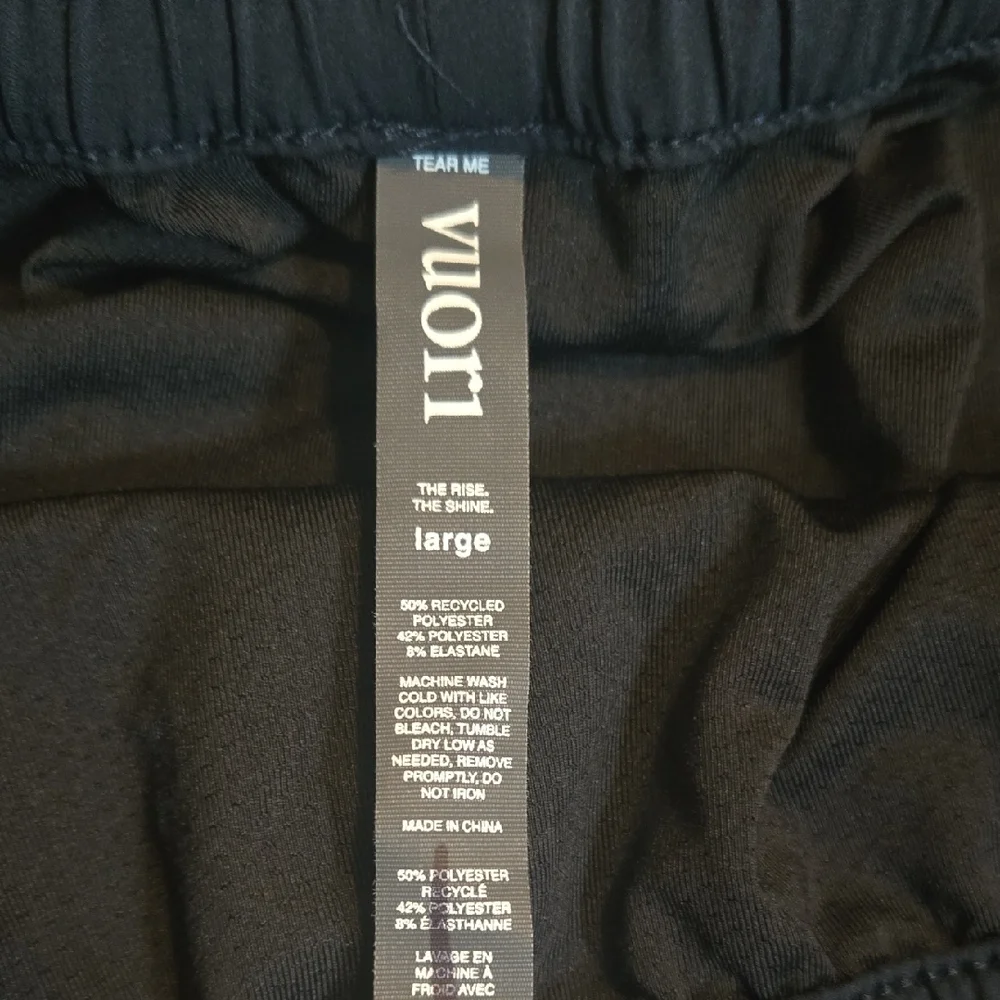 Vuori Dark Blue Athletic Shorts with White Accents - Picture 2 of 5